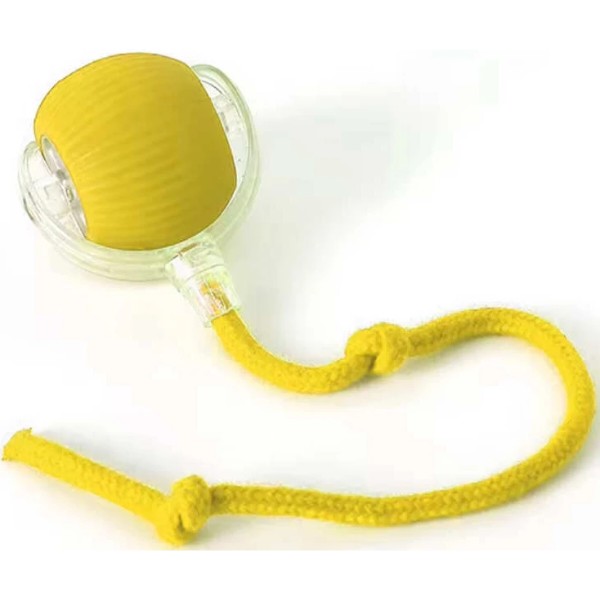 Фото - Интерактивная игрушка для кошек Me&Pet мяч с веревкой Yellow (NMP-47Y)