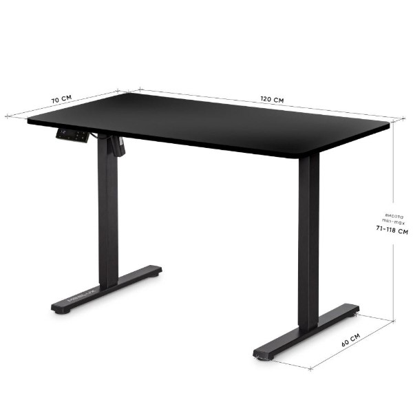 Фото - Стол с электрорегулировкой высоты Mealux PowerDesk Lite XL Black (EVO-202 Lite B/B)