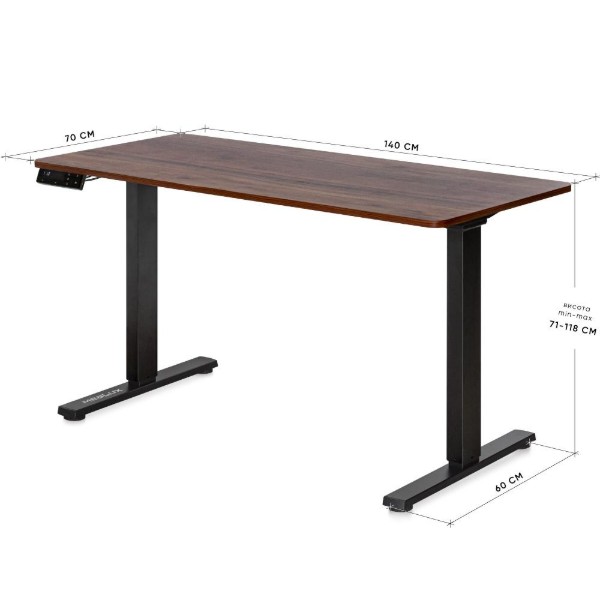 Фото - Стол с электрорегулировкой высоты Mealux PowerDesk Duo XL Walnut (EVO-252 Duo Walnut/B)