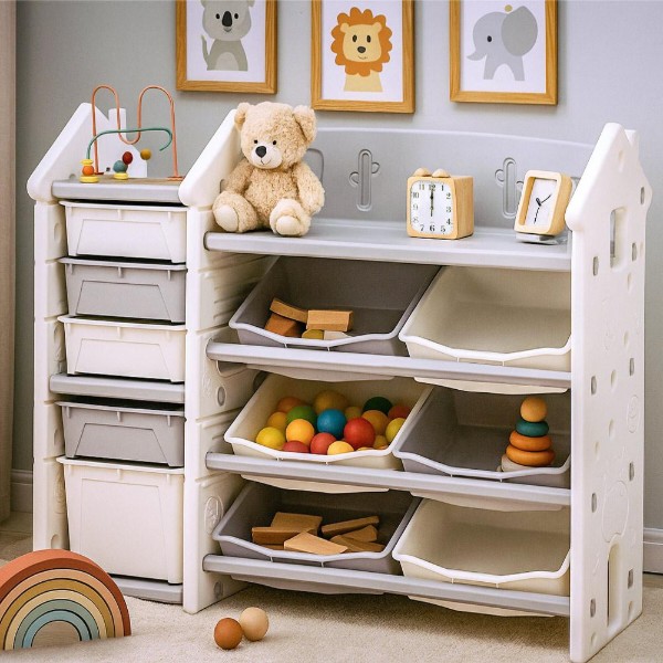 Фото - Стеллаж для игрушек и книг Mealux Dot White (KD-E194 White)