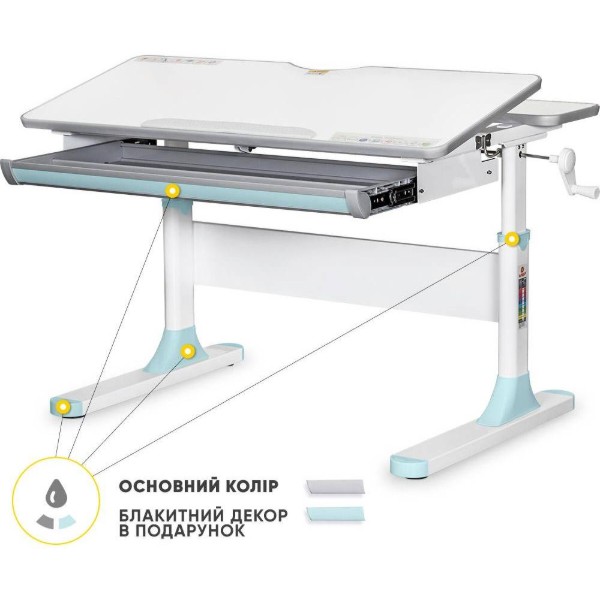 Фото - Парта школьная Mealux Edmonton Multicolor BL Lite (BD-610 W/MC + BL Lite)