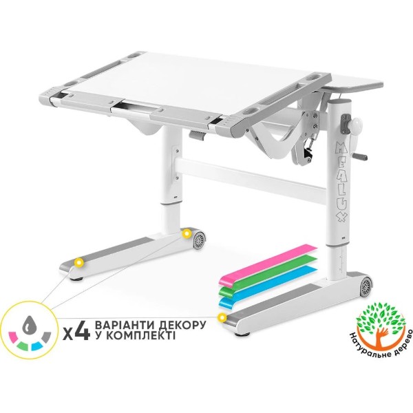 Фото - Парта шкільна Mealux Ergowood L Multicolor W (BD-810 W/MC)
