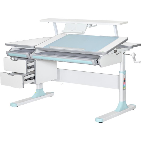 Фото - Парта школьная Mealux Hamilton Multicolor BL (BD-680 W/G MC +BL +S50 WG)