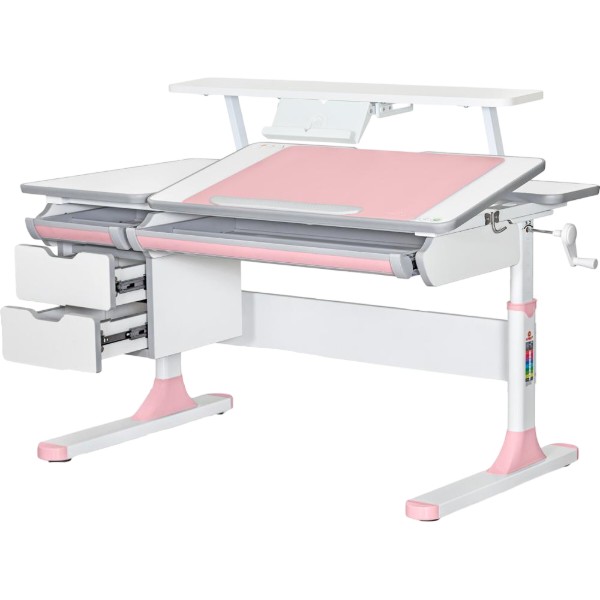 Фото - Парта шкільна Mealux Hamilton Multicolor PN (BD-680 W/G MC+PN+S50 WG)