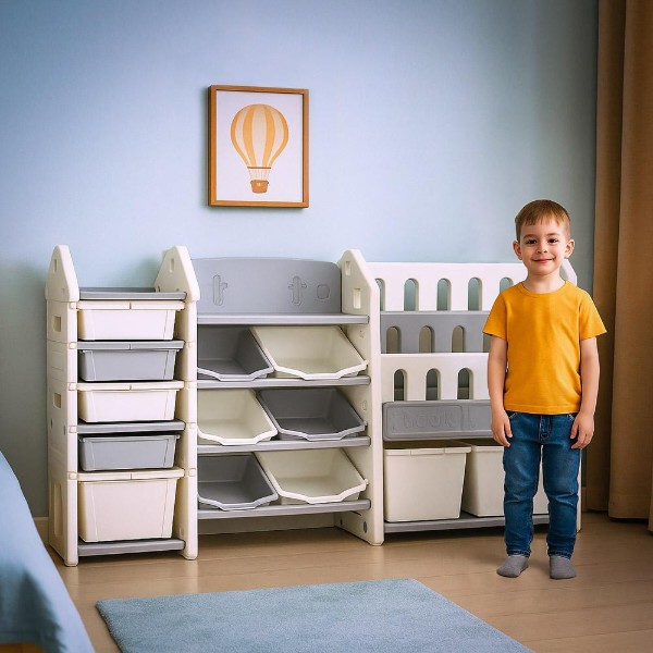 Фото - Стеллаж для игрушек и книг Mealux Line White (KD-E196  White)