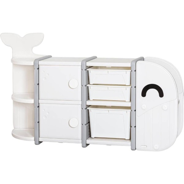 Фото - Стеллаж для игрушек и книг Mealux Swimo White (KD-E017 White)