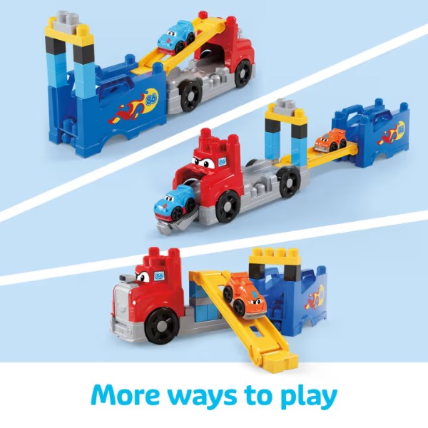 Фото - Пластиковий конструктор для малюків Mega Bloks Автовоз з машинками (JFR29)
