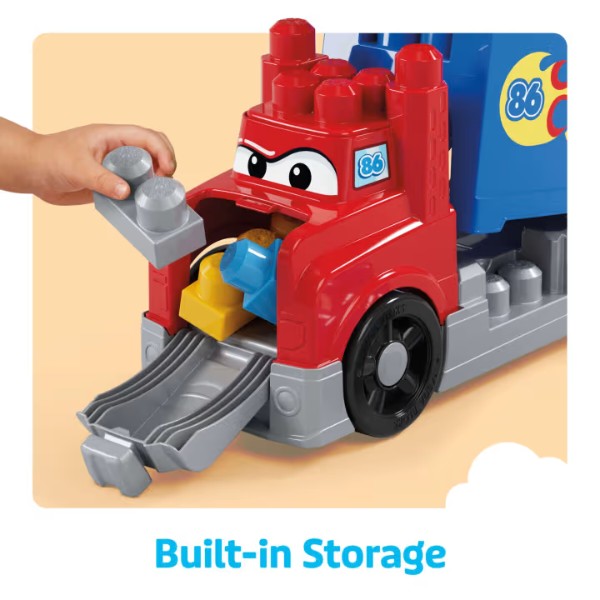 Фото - Пластиковий конструктор для малюків Mega Bloks Автовоз з машинками (JFR29)