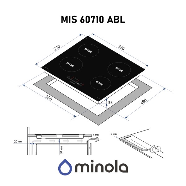 Фото - Варочная панель электрическая Minola MIS 60710 ABL