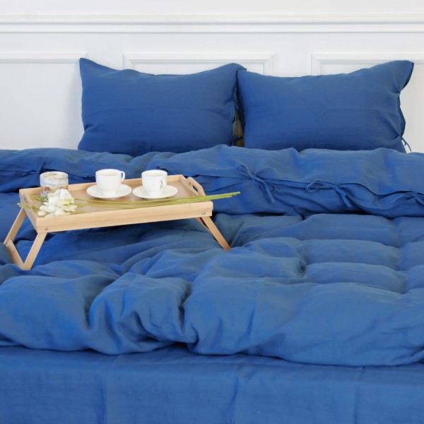 Фото - Простирадло односпальне MirSon Organic Natural Line Bluebottle 110х160 см (2200007088881)