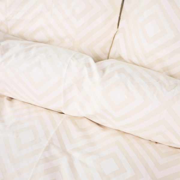 Фото - Комплект постільної білизни MirSon Ranforce Elite 17-0623 Geometry Creamy 2x143x210 см (2200008198046)