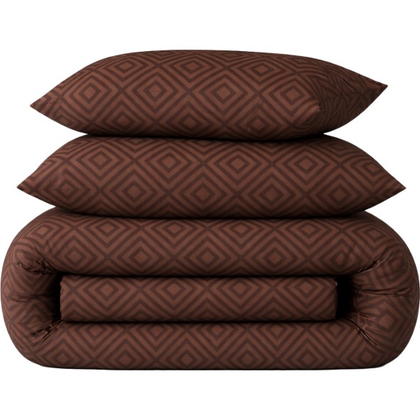Фото - Комплект постельного белья MirSon Ranforce Elite 17-0624 Geometry Brown 160х220 (2200008204228)