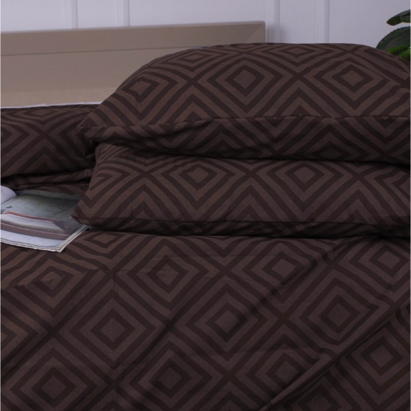 Фото - Комплект постельного белья MirSon Ranforce Elite 17-0624 Geometry Brown 160х220 (2200008204228)