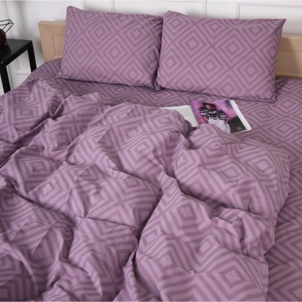 Фото - Комплект постільної білизни MirSon Бязь 17-0626 Geometry Purple 160х220 (2200008205522) Фото - Комплект постільної білизни MirSon Бязь 17-0626 Geometry Purple 160х220 (2200008205522)