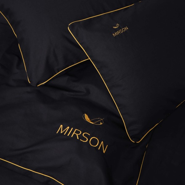 Фото - Комплект постільної білизни MirSon Ranforce Elite Corner 16-9000 Black Stone 2x143x210 см (2200008401368)
