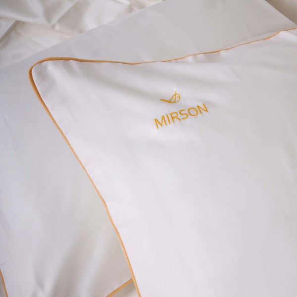 Фото - Комплект постельного белья MirSon Сатин ELIT 0001 Moko White Fire Bird 143х210 см (2200008706562)