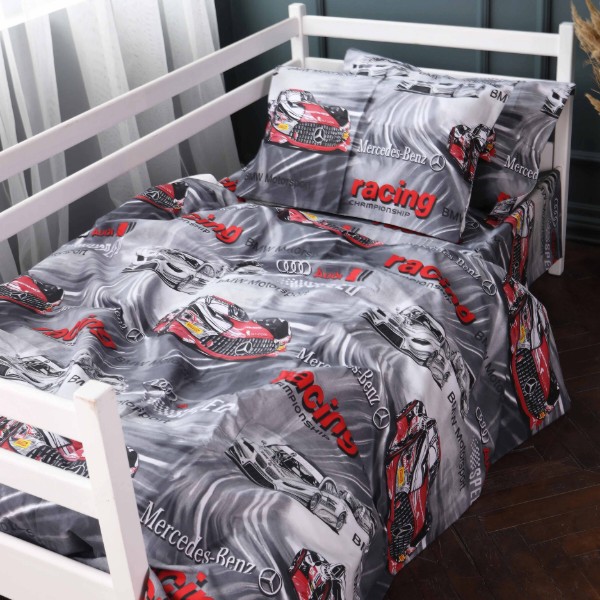 Фото - Комплект постільної білизни дитячий MirSon Бязь 17-0855 Motospin 110х140 (2200011705071)