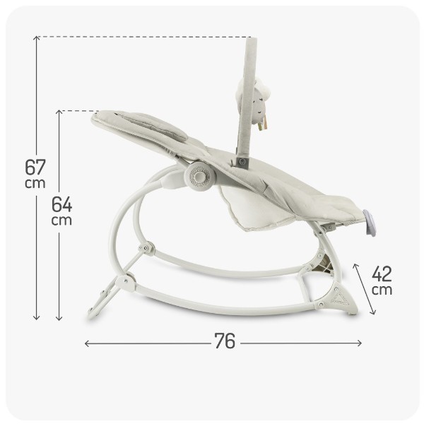 Фото - Кресло-шезлонг MoMi LAPIS Light Grey (BULE00045)