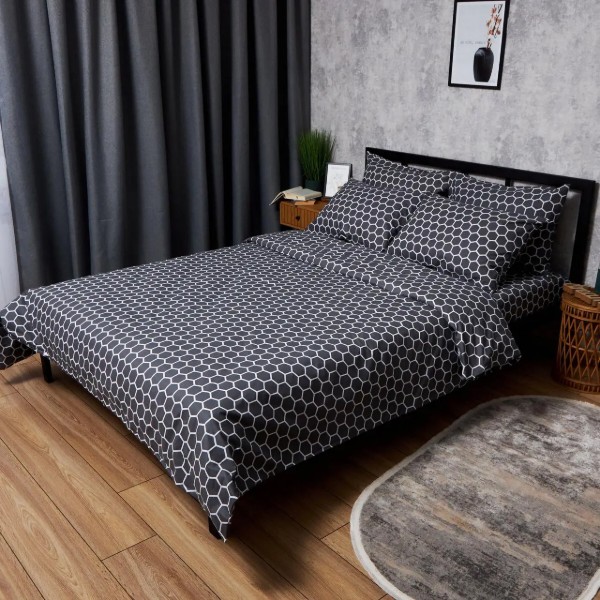 Фото - Комплект постільної білизни Moon&Star Бязь Gold Люкс Black Nectar King Size 220x240 см +нав. 2х40х60 (MS-820005950)