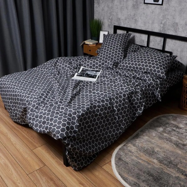 Фото - Комплект постільної білизни Moon&Star Бязь Gold Люкс Black Nectar 175х210 см +нав. 2х70х70 (MS-820005957)