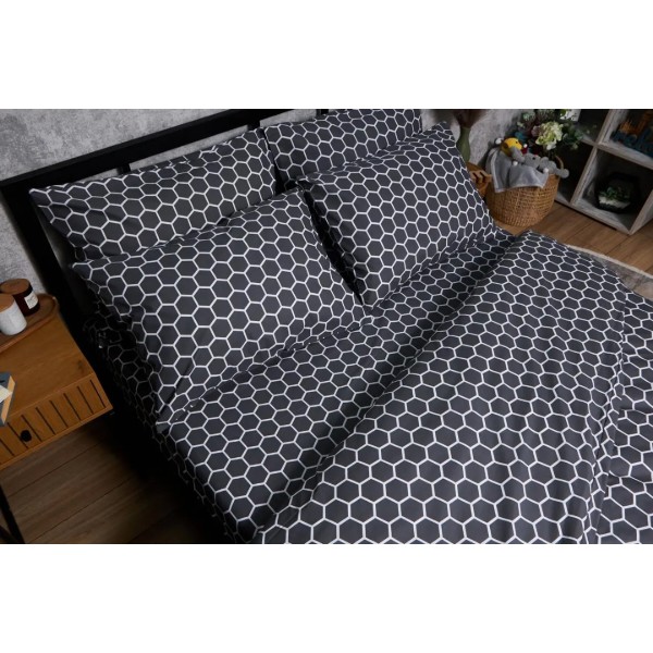 Фото - Комплект постільної білизни Moon&Star Бязь Gold Люкс Black Nectar King Size 220x240 см +нав. 4х50х70 (MS-820005953)