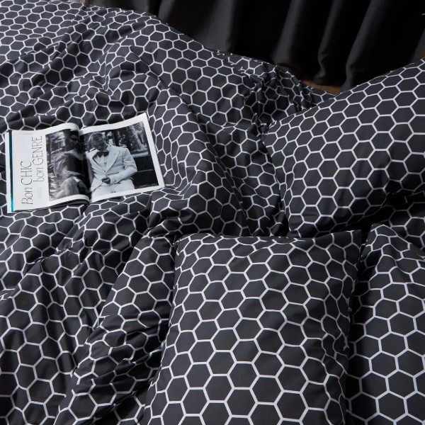 Фото - Комплект постільної білизни Moon&Star Бязь Gold Люкс Black Nectar King Size 220x240 см +нав. 4х50х70 (MS-820005953)