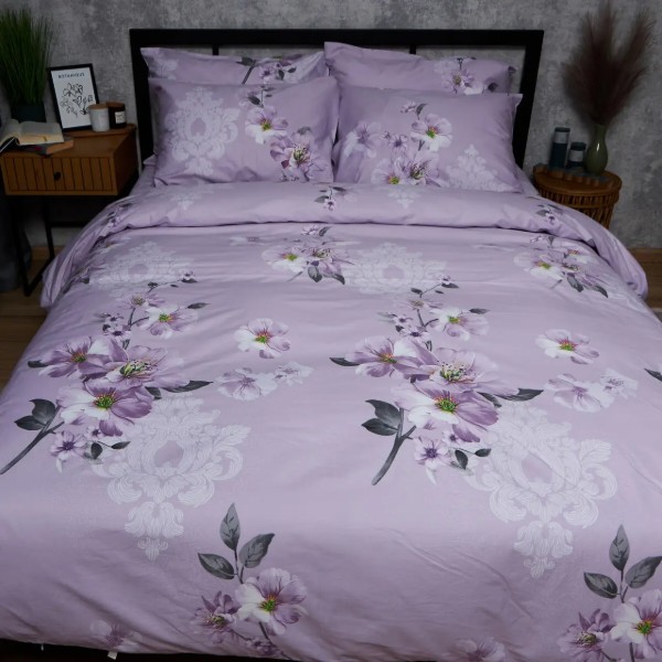Фото - Простынь евро Moon&Star 200х220 + 2 наволочки 40х60 Satin Elite Floral Mist (MS-880000618)