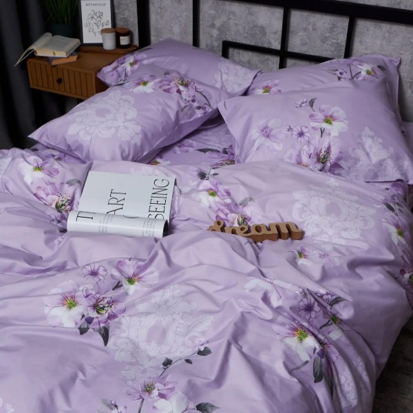 Фото - Простынь евро Moon&Star 200х220 + 2 наволочки 40х60 Satin Elite Floral Mist (MS-880000618)