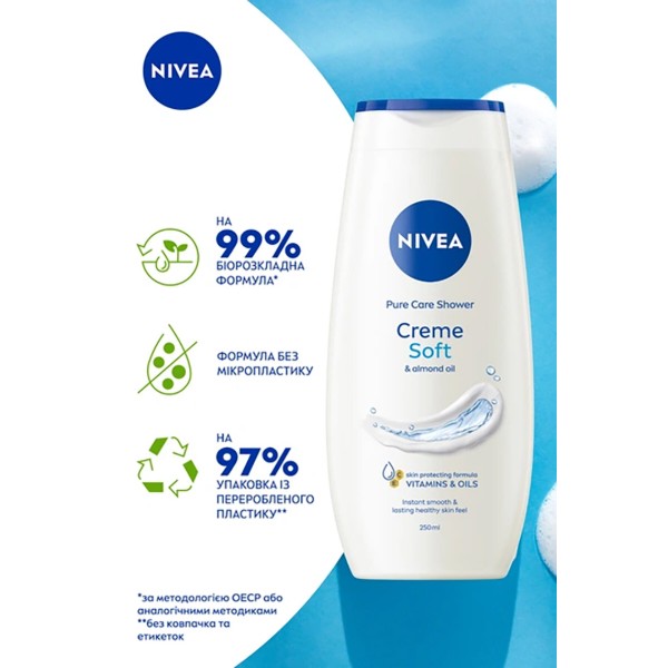 Фото - Гель для душа NIVEA shower крем софт и миндальное масло 250 мл (4005808124015)
