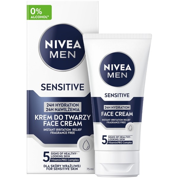Фото - Крем для обличчя NIVEA for men д/чутл шк зволожуючий 75 мл (4005808211456)