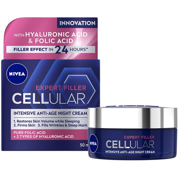 Фото - Крем для лица NIVEA cellular expert filler ночь 50 мл (4005900134271) Фото - Крем для лица NIVEA cellular expert filler ночь 50 мл (4005900134271)