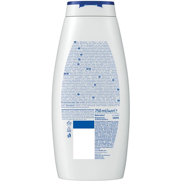 Фото - Гель для душа NIVEA shower крем и алоэ 750 мл (4005900648181)