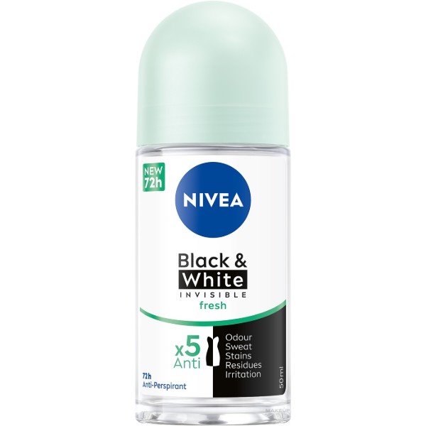 Фото - Дезодорант кульковий NIVEA чорн та біл нев свіжий 50 мл (42332763)
