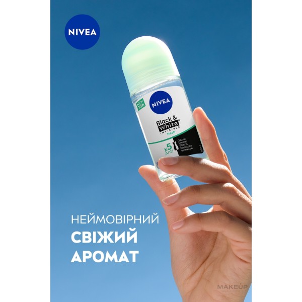Фото - Дезодорант кульковий NIVEA чорн та біл нев свіжий 50 мл (42332763)