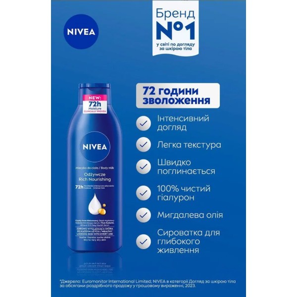 Фото - Крем для тіла NIVEA глибоке живлення 250 мл (5900017047553)