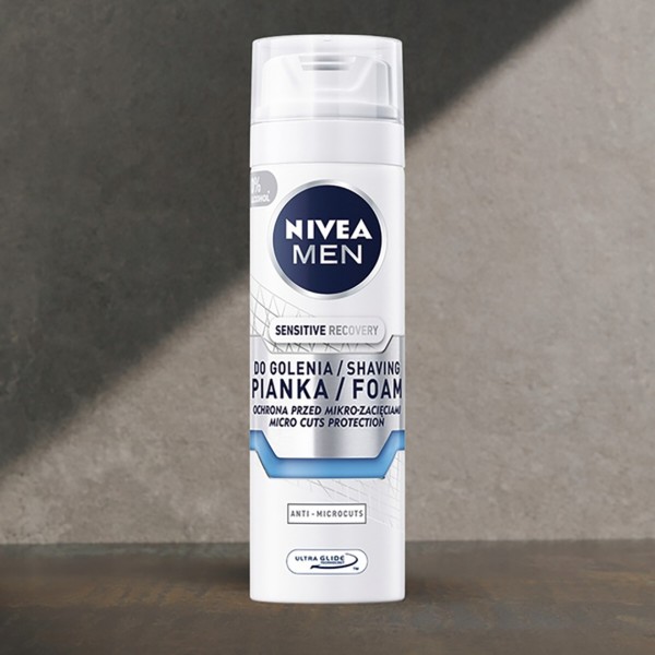 Фото - Піна для гоління NIVEA for men д/чутл шкіри відн 200 мл (5900017061184)