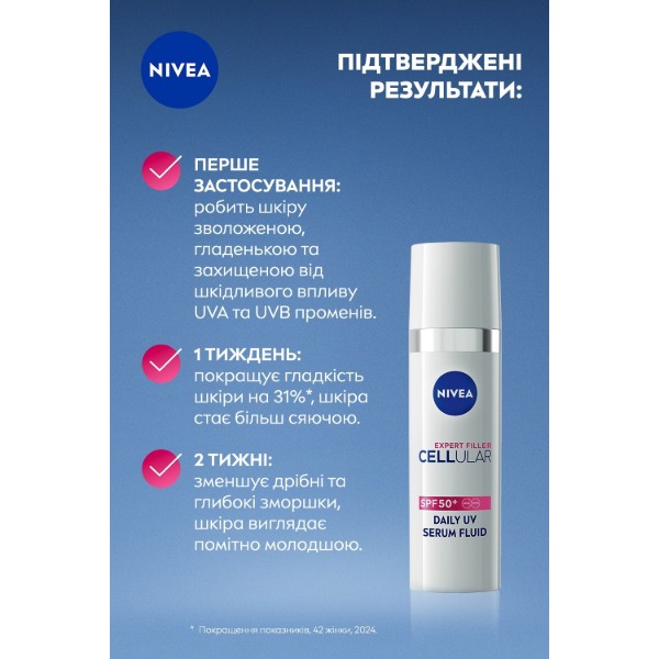 Фото - Крем для лица NIVEA cellular expert filler SPF 50+ 30 мл (5900017098364)