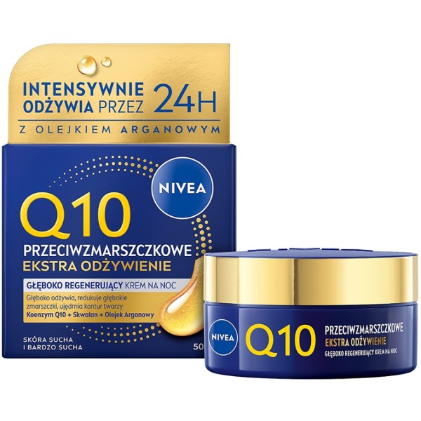 Фото - Крем для обличчя NIVEA нічний відновл пр зморш Q10 spf 15 інт жив 50 мл (5900017100753)