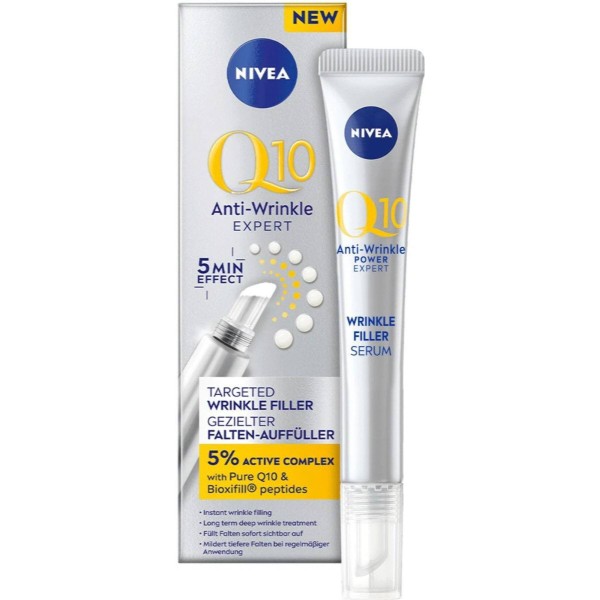 Фото - Сироватка для обличчя NIVEA філер напр дії пр зморш Q10 експерт 15 мл (9005800360287)