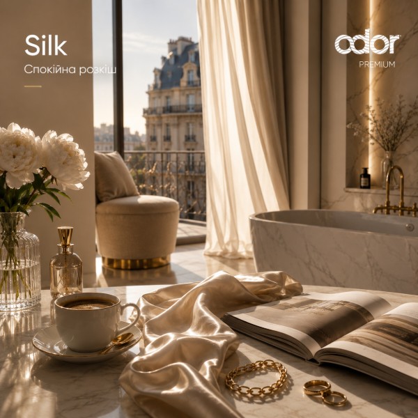 Фото - Освежитель воздуха аэрозольный Odor Premium Silk 250 мл парфюмированный (4820086524407)