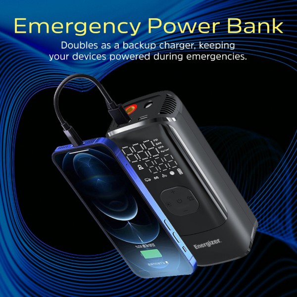Фото - Автокомпрессор Energizer PAC4000 150 PSI, Power Bank 2000mAh Black