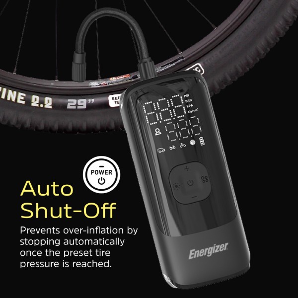 Фото - Автокомпрессор Energizer PAC4000 150 PSI, Power Bank 2000mAh Black