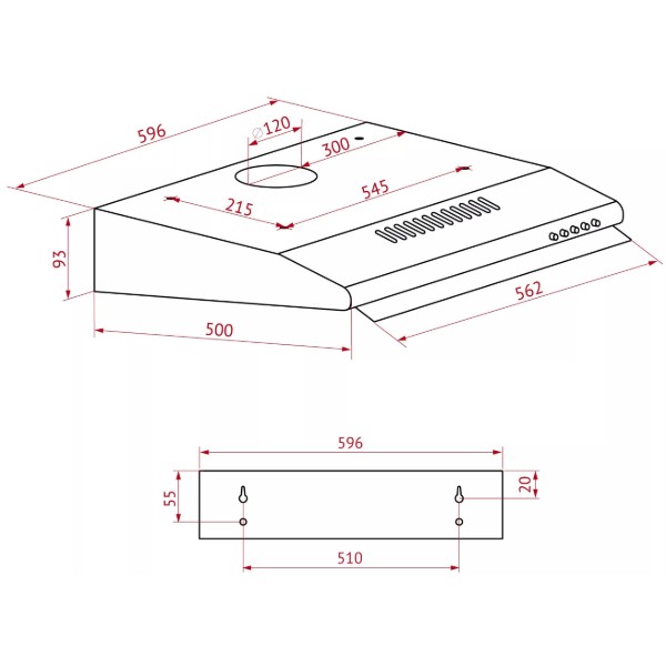Фото - Вытяжка традиционная Perfelli PL 6244 BR LED