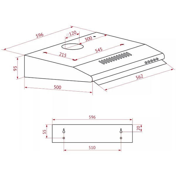 Фото - Вытяжка традиционная Perfelli PL 6244 W LED