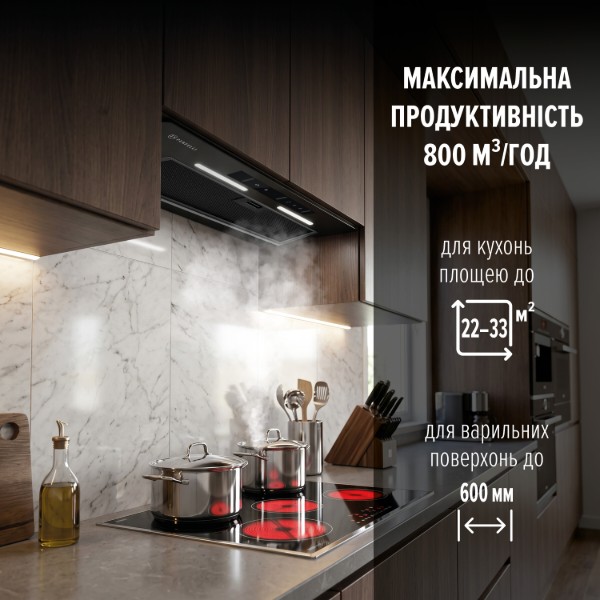 Фото - Вытяжка встраиваемая Perfelli VIOLA 5JWRB NERO
