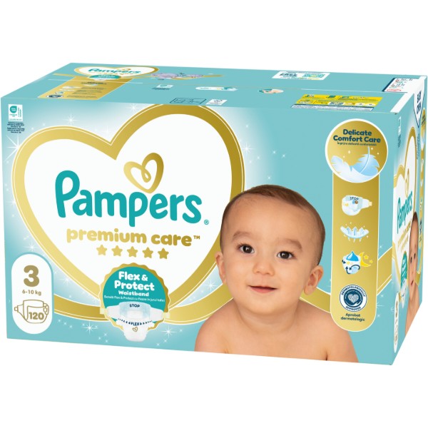 Фото - Одноразові підгузки Pampers Premium Care Розмір 3 Midi (6-10 кг), 120 шт. (81689714)