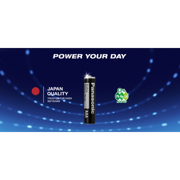 Фото - Батарейка тип AAA Panasonic Extra Heavy Duty AAA(R3) 2 шт. (R03PT/2B)