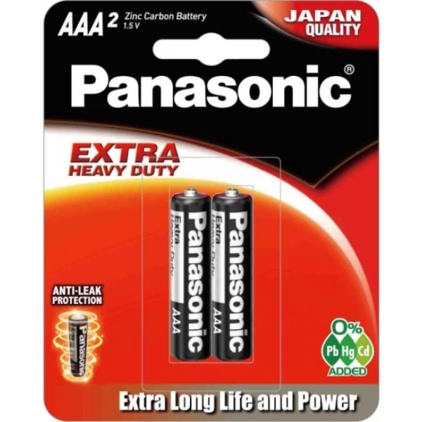 Фото - Батарейка тип AAA Panasonic Extra Heavy Duty AAA(R3) 2 шт. (R03PT/2B)