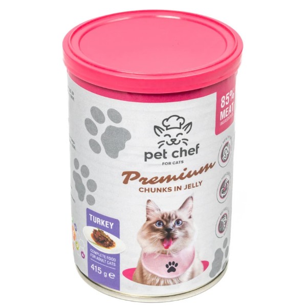 Фото - Влажный корм для кошек Pet Chef с Индейкой 415 г (4820255193595)