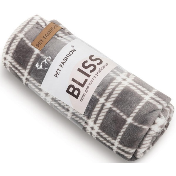 Фото - Леженка Pet Fashion Bliss 2 серый клетчатый 70.5х94 см (4823082441310)